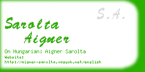 sarolta aigner business card